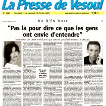 La Presse de Vesoul – Février 2009